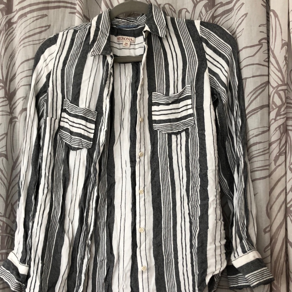 Merona striped button down